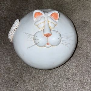 Enesco large white cat gourd